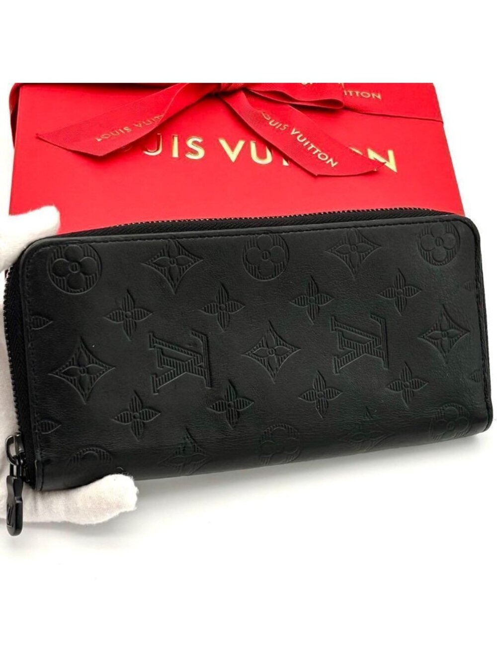 Louis Vuitton Wallet Zippy Monogram Shadow Black